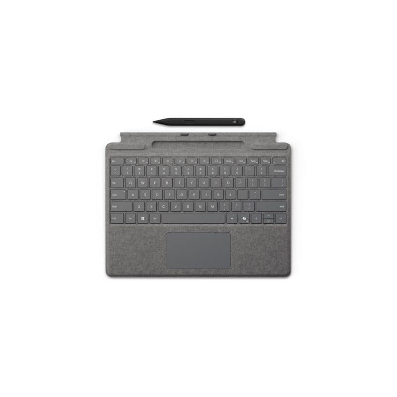 Tastiera con Slim Pen Platino - Microsoft Surface Pro Keyboard