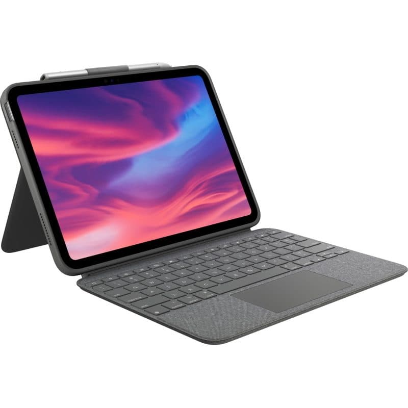 Tastiera QWERTY US International con Smart Connector grigio - Logitech Combo Touch