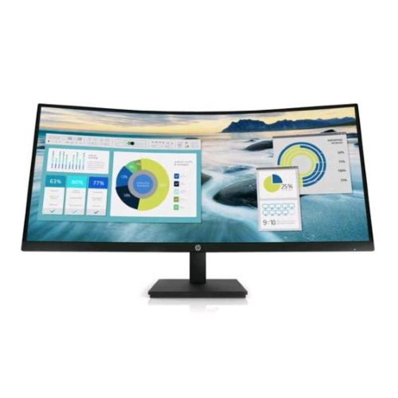Monitor curvo 34 pollici LED VA 21:9 contrasto 3.500:1 con 1 HDMI, 1 DisplayPort e 6 USB nero - HP P34hc G4