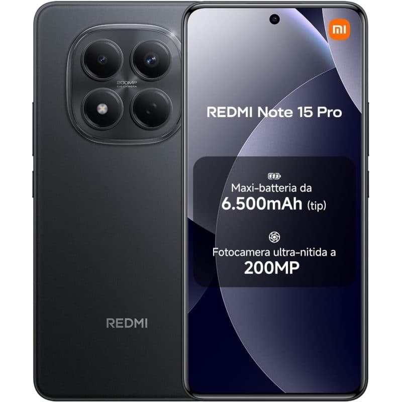 Smartphone 5G 8GB RAM 256GB nero - Xiaomi Redmi Note 15 Pro