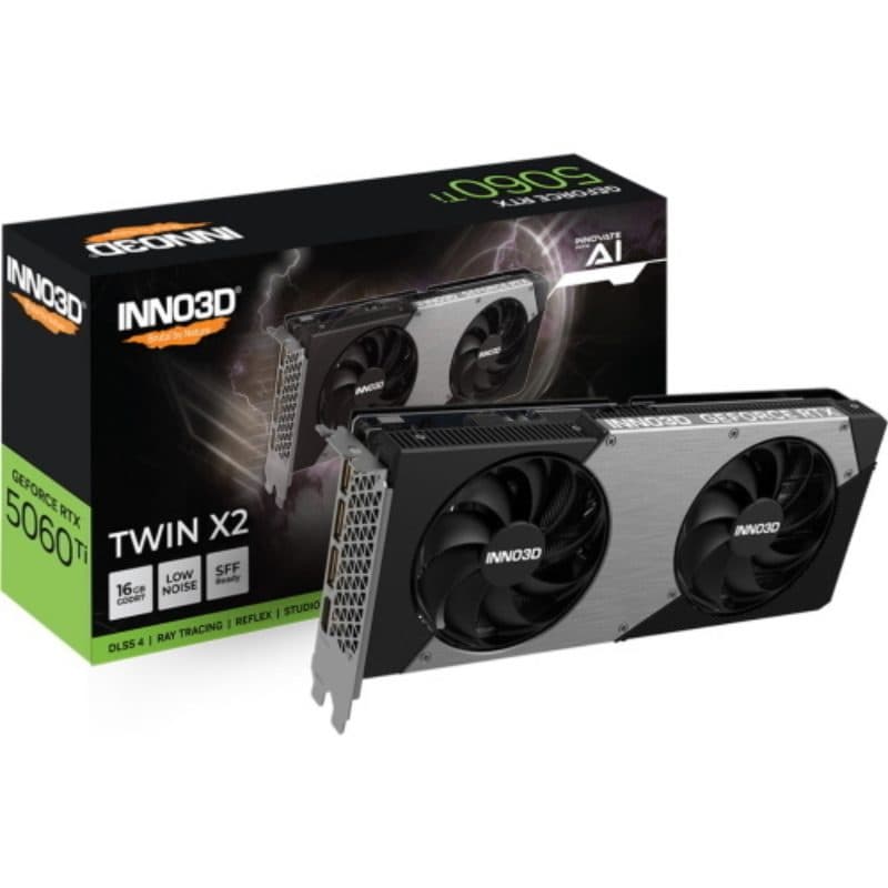 Scheda video NVIDIA GeForce RTX 5060 Ti 16GB GDDR7 DLSS 4 doppia ventola - Inno3D Twin X2