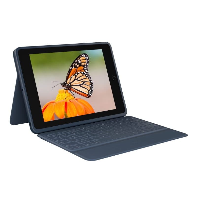 Tastiera QWERTY inglese UK con Smart Connector blu - Logitech Rugged Combo 3