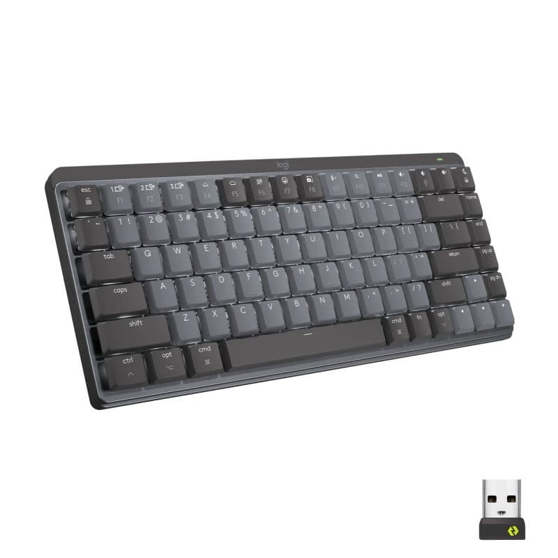 Tastiera meccanica wireless RF e Bluetooth layout QWERTZ svizzero grafite e grigio - Logitech MX Mini Mechanical