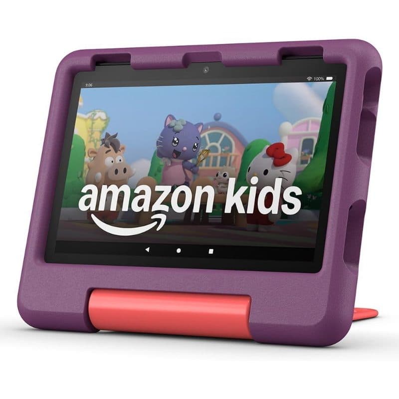 Tablet per bambini (2024) Wi-Fi 32GB da 3 a 7 anni viola - Amazon Fire HD 8 Kids