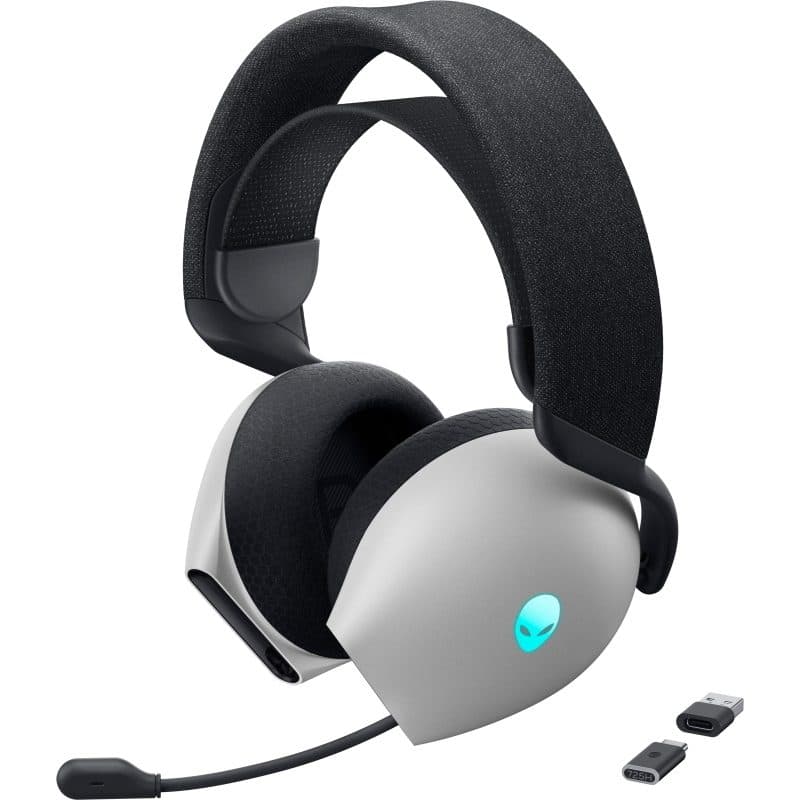 Cuffie gaming a padiglione con cavo e wireless USB-C Bluetooth nero e bianco - Alienware AW725H