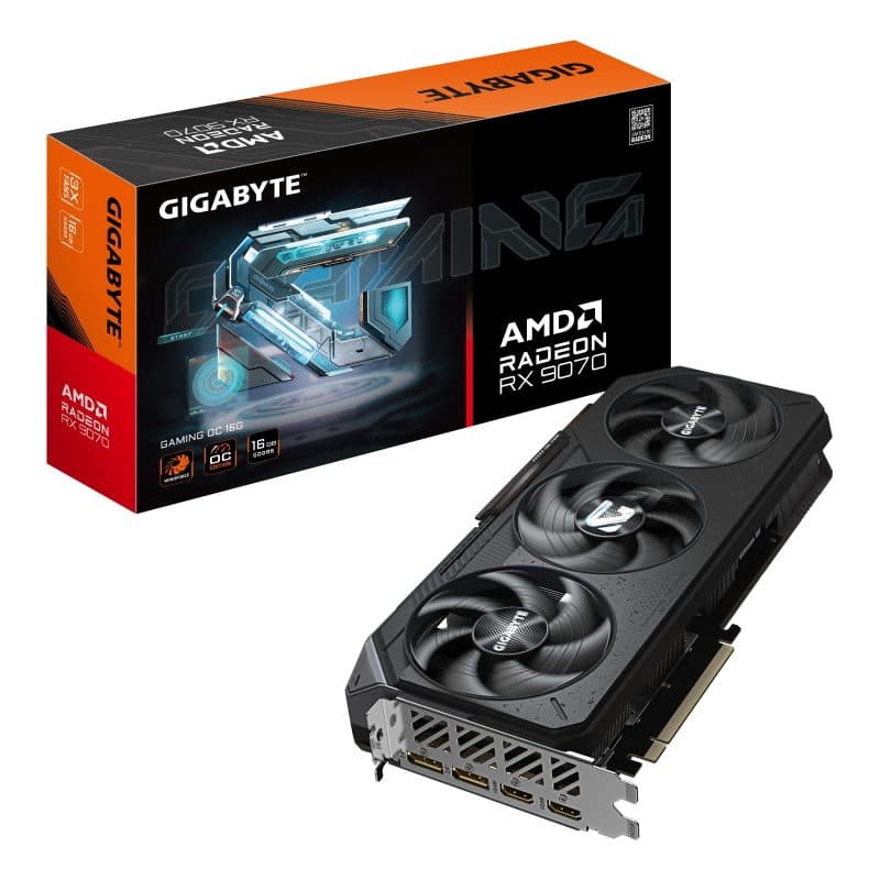 Scheda grafica 16GB GDDR6 256 bit PCIe 5.0 2700 MHz - Gigabyte Radeon RX 9070 Gaming OC 16G