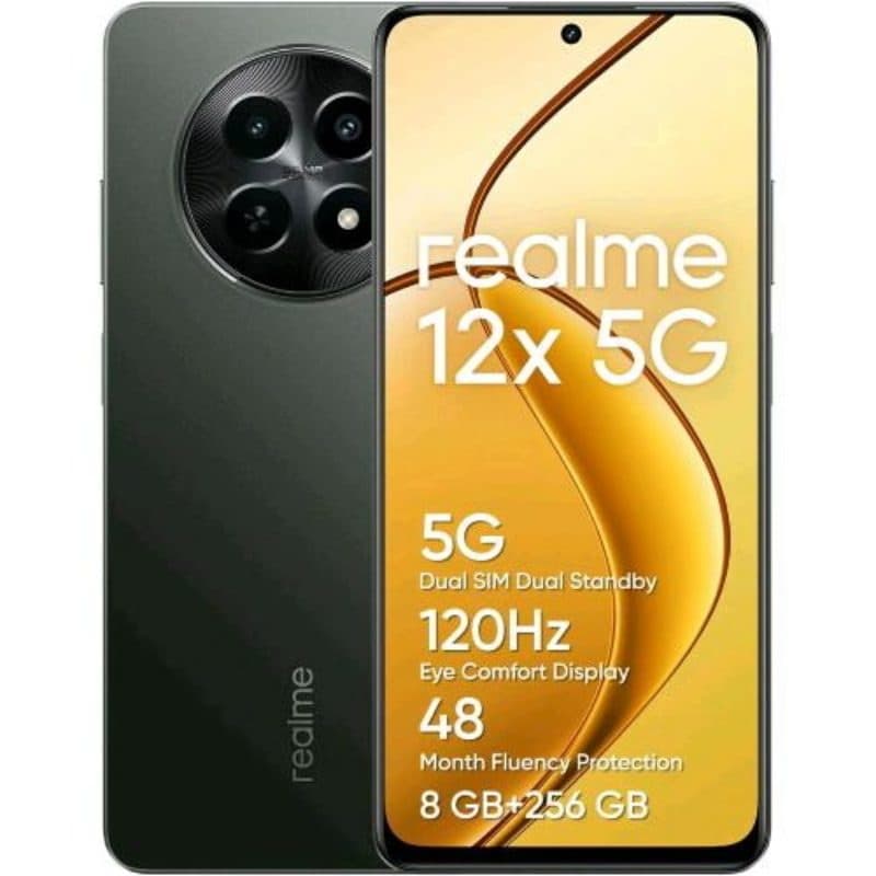 Smartphone 5G dual SIM 6,67 pollici octa core 256GB RAM 8GB Glowing Black - realme 12x