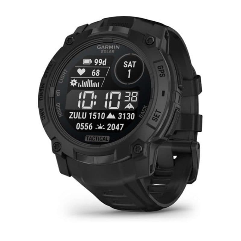 Smartwatch Solar Tactical Edition 50 mm nero con cinturino in silicone intercambiabile 26 mm nero - Garmin Instinct 3