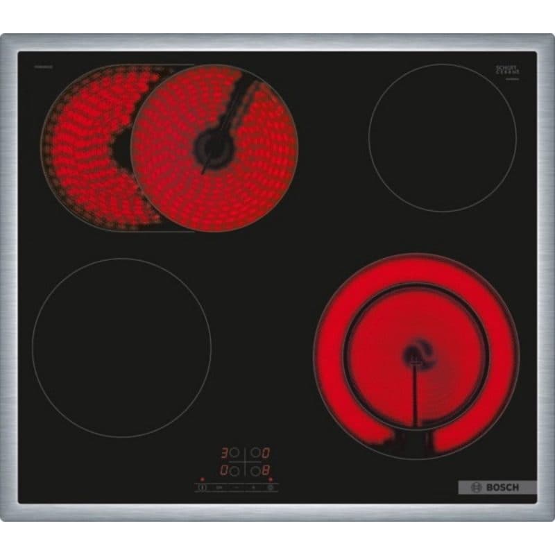 Piano cottura in ceramica da incasso 60 cm 4 fornelli nero - Bosch Serie 4 PKN645BA2E