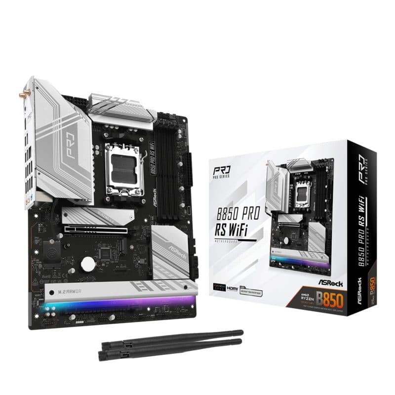 Scheda madre ATX socket AM5 chipset AMD B850 Wi-Fi USB-C 3.2 Gen 2x2 - ASRock B850 Pro RS WiFi