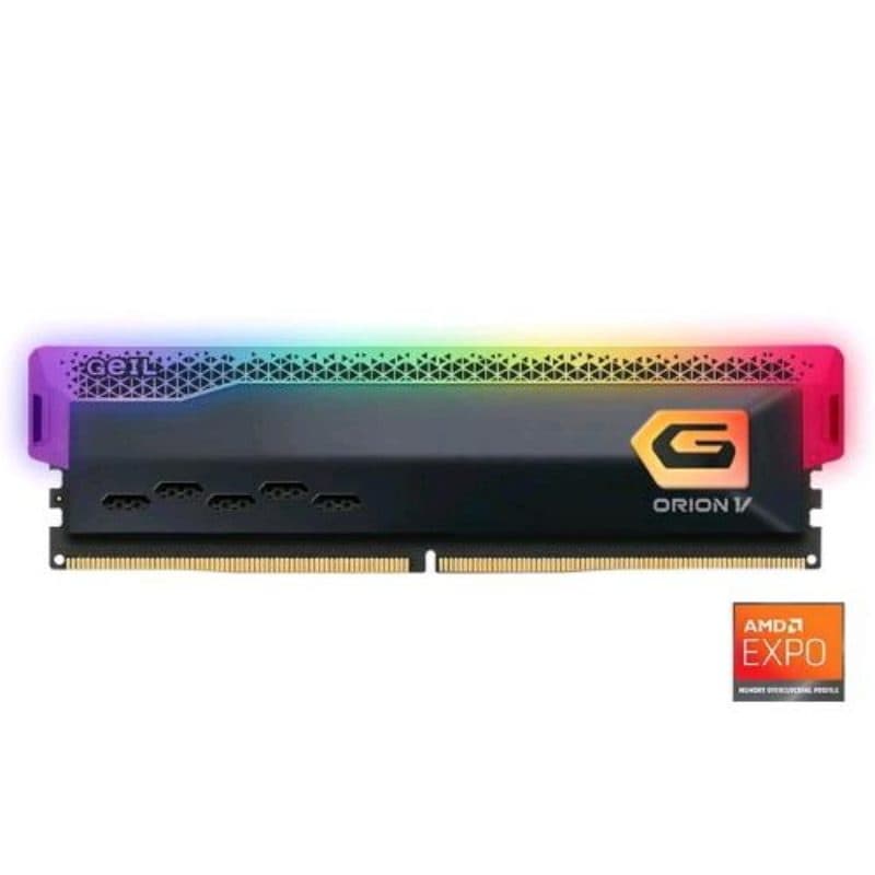Memoria RAM DDR5 16GB 6400 MHz PC5-51200 RGB grigia latenze 42-48-48-96 - GeIL Orion V