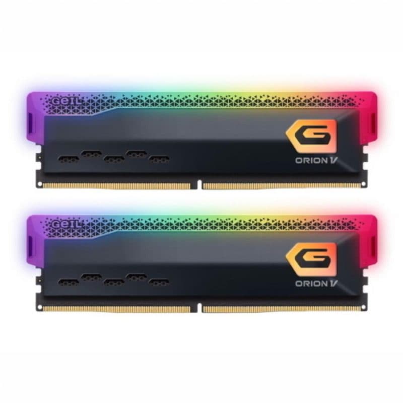 Memoria RAM DDR5 kit 32GB (2 x 16GB) 4800 MHz PC5-38400 RGB grigia latenze 40-40-40-77 - GeIL Orion V