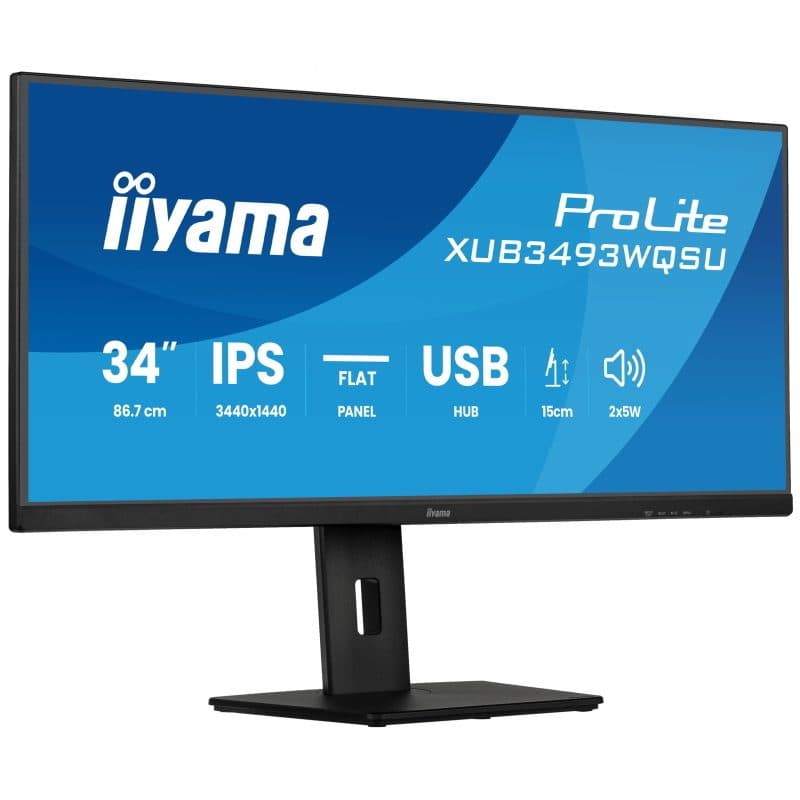 Monitor 34 pollici UltraWide Quad HD 3440 x 1440 LED nero - iiyama ProLite XUB3493WQSU-B6