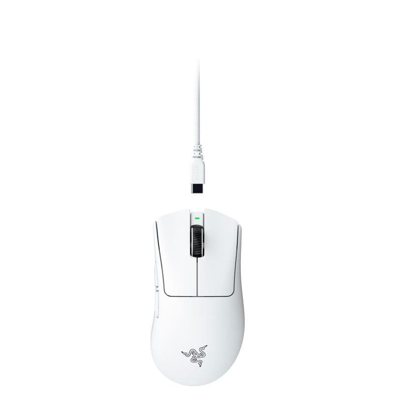 Mouse eSport ergonomico wireless ultraleggero bianco - Razer DeathAdder V4 Pro