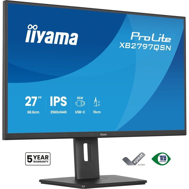 Monitor 27 pollici Quad HD 2560 x 1440 LCD nero - iiyama ProLite XB2797QSN-B1
