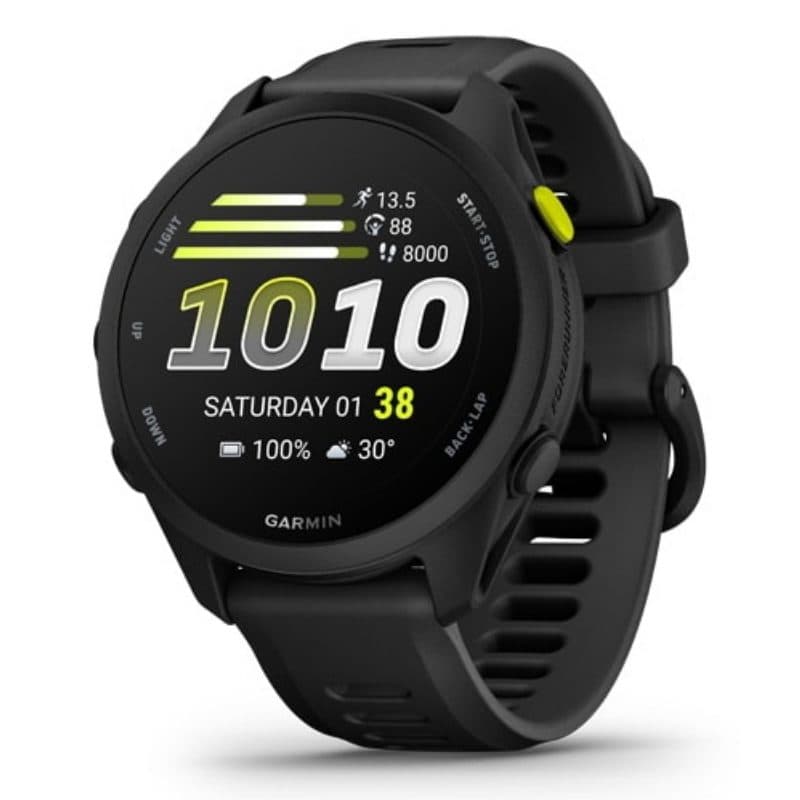Smartwatch nero con cinturino in silicone a sgancio rapido 20 mm - Garmin Forerunner 70
