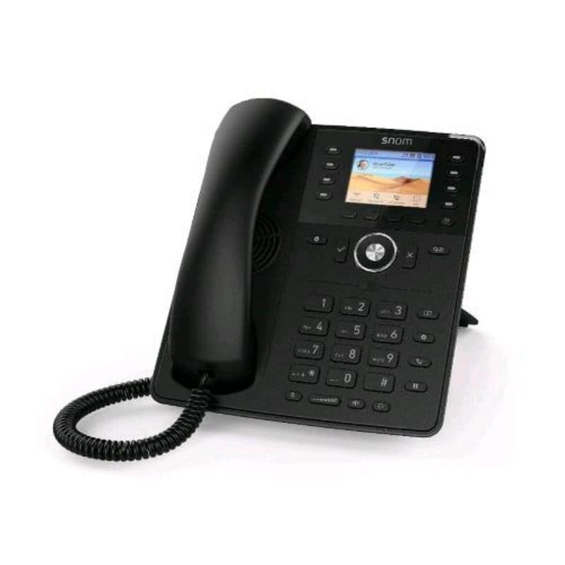 Telefono IP fisso display TFT 2,7 pollici 12 account SIP vivavoce DSP 2 porte Gigabit Ethernet porta USB nero - Snom D735