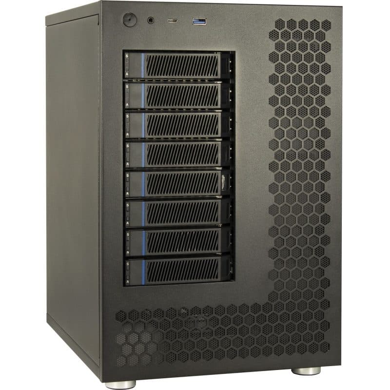 Custodia per dischi rigidi HDD 2,5/3,5 pollici nera - Inter-Tech NAS-8