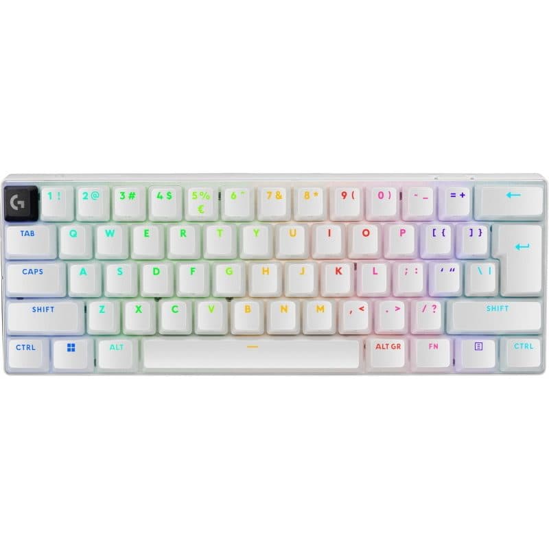Tastiera gaming wireless USB RF Bluetooth layout QWERTY US International bianca - Logitech G Pro X 60