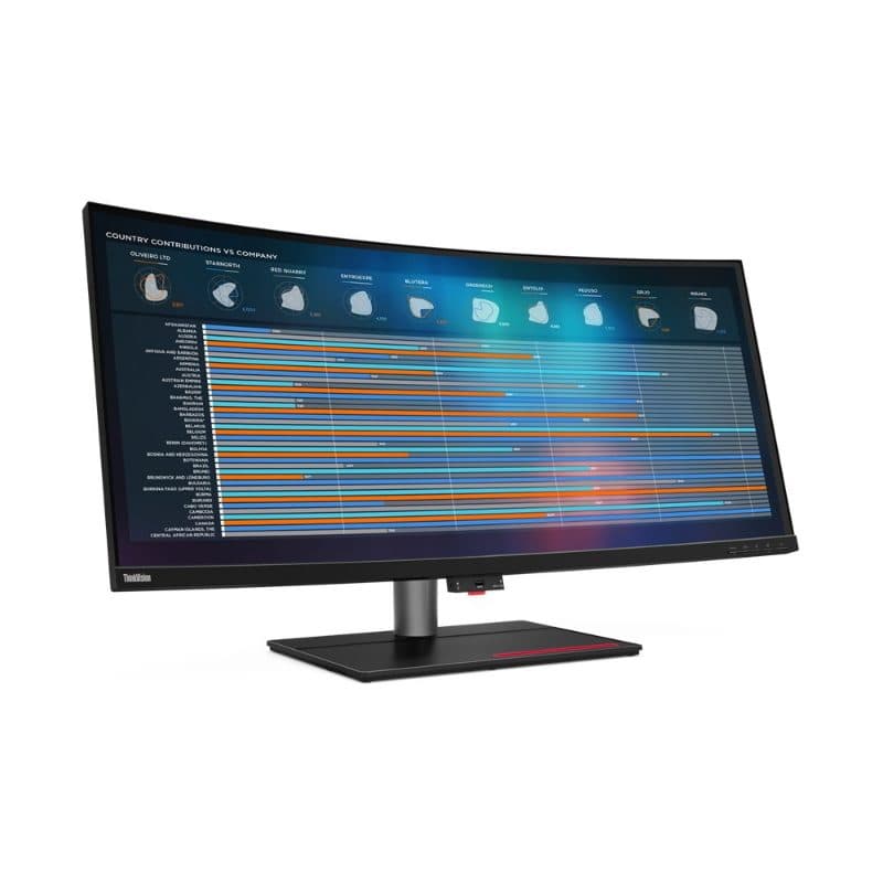 Monitor 39,7 pollici LED 5K Ultra HD 5120 x 2160 nero - Lenovo ThinkVision P40w-20
