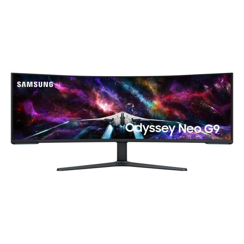 Monitor 57 pollici Dual UHD 7680 x 2160 QLED LED bianco - Samsung G95NC