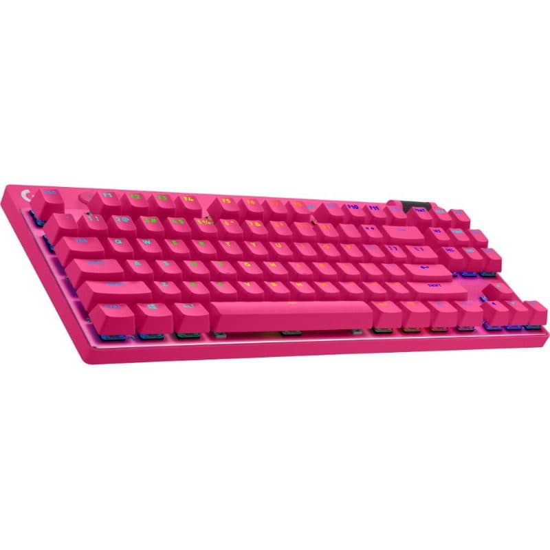 Tastiera gaming TKL wireless RF + Bluetooth QWERTY US International magenta - Logitech G Pro X TKL
