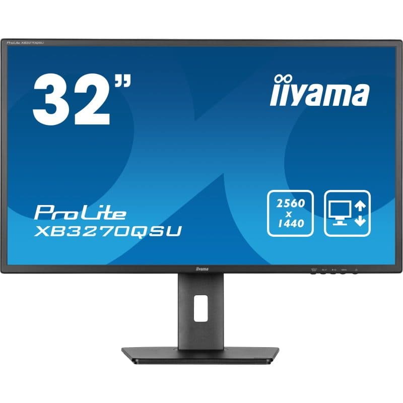 Monitor 32 pollici Wide Quad HD 2560 x 1440 LED nero - iiyama ProLite XB3270QSU-B1