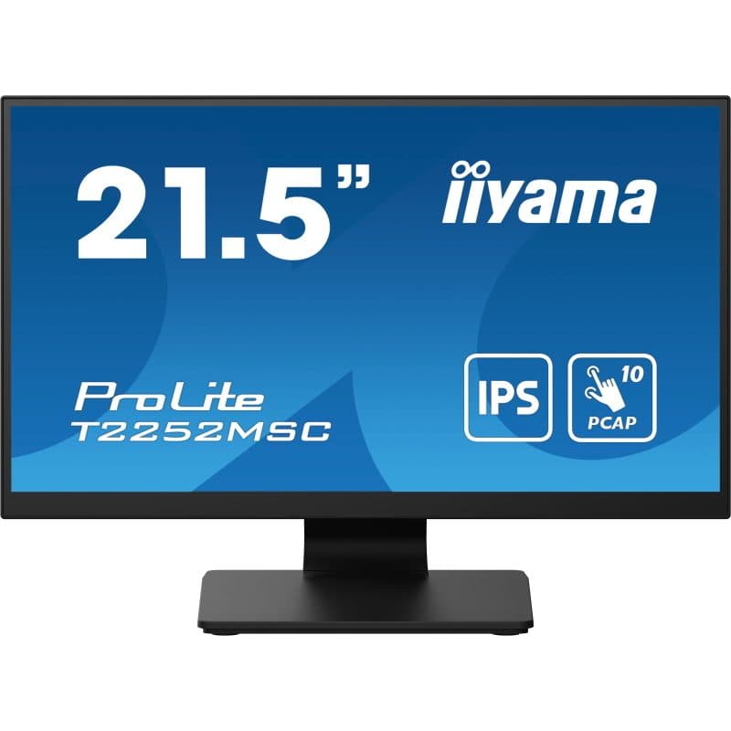 Monitor touch screen 21,5 pollici Full HD 1920 x 1080 LCD nero - iiyama ProLite T2252MSC-B2