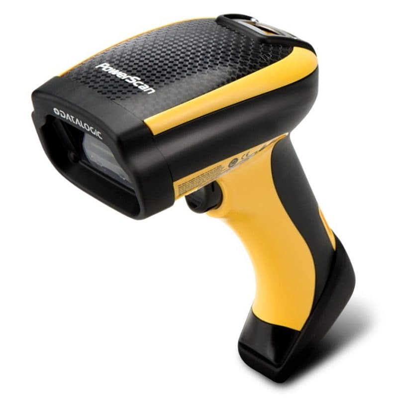 Lettore di codici a barre portatile 1D LED nero e giallo - Datalogic PowerScan PD9100