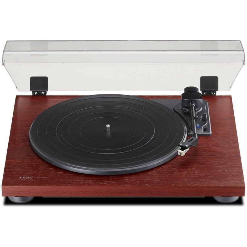 Giradischi semiautomatico con trasmissione a cinghia nero e ciliegia - Teac TN-180BT-A3