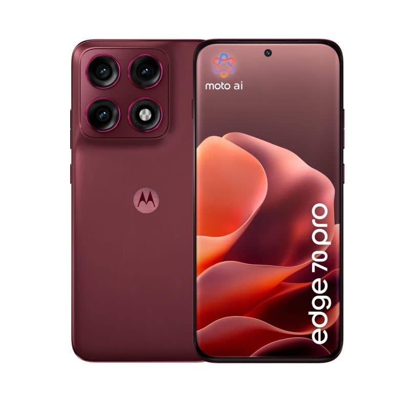Smartphone 5G 17,2 cm (6.78 pollici) dual SIM Android 16.0 8GB/256GB 6500 mAh bordeaux - Motorola Edge 70 Pro