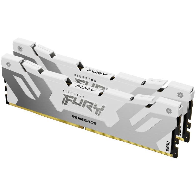 Memoria RAM 32GB kit da 2 DDR5 8000 MT/s CL38 DIMM bianco XMP - Kingston FURY Renegade White
