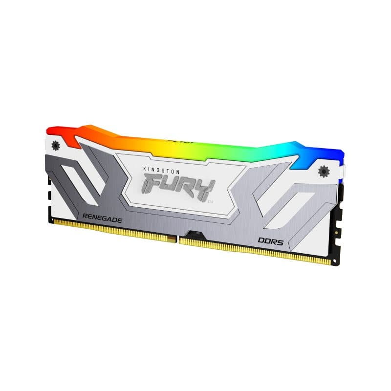 Memoria RAM 24GB DDR5 8400MT/s CL40 CUDIMM RGB XMP bianco - Kingston Fury Renegade