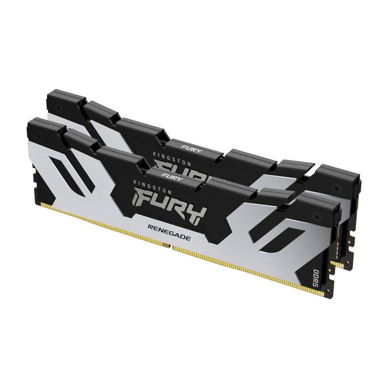 Memoria RAM DIMM kit da 2 96GB DDR5 6400 MT/s CL32 argento XMP - Kingston Fury Renegade