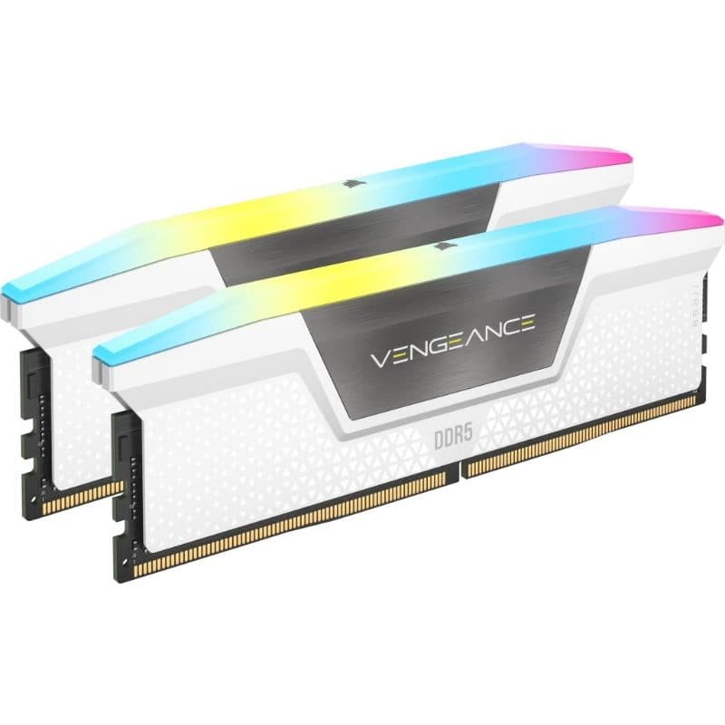 Memoria RAM 64 GB (2 x 32 GB) DDR5 6000 MHz - Corsair Vengeance RGB CMH64GX5M2B6000C30W