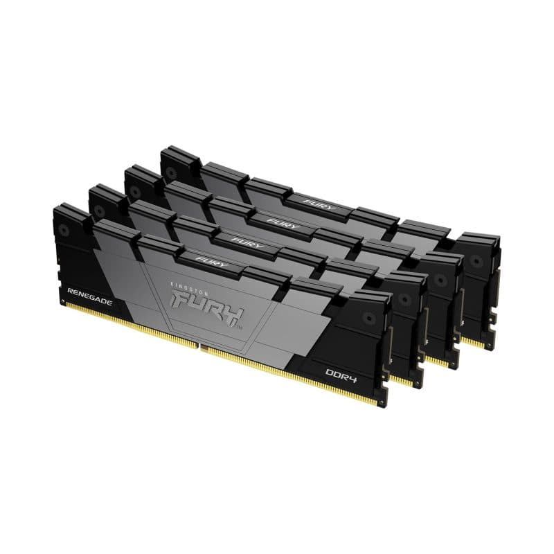 Kit memoria RAM 32GB (4 moduli) DDR4 3600MT/s CL16 DIMM nero - Kingston Fury Renegade