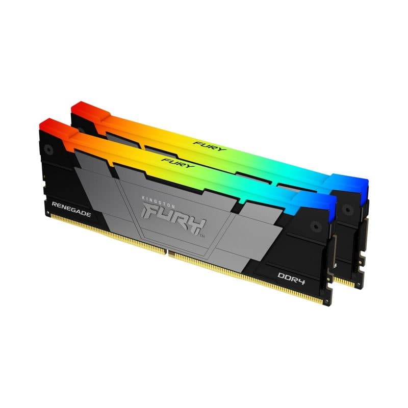 Memoria RAM 32GB kit da 2 DDR4 3600 MT/s CL16 DIMM 1Gx8 RGB - Kingston FURY Renegade