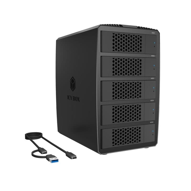 Array di dischi desktop nero - Icy Box IB-RD3705-CU3