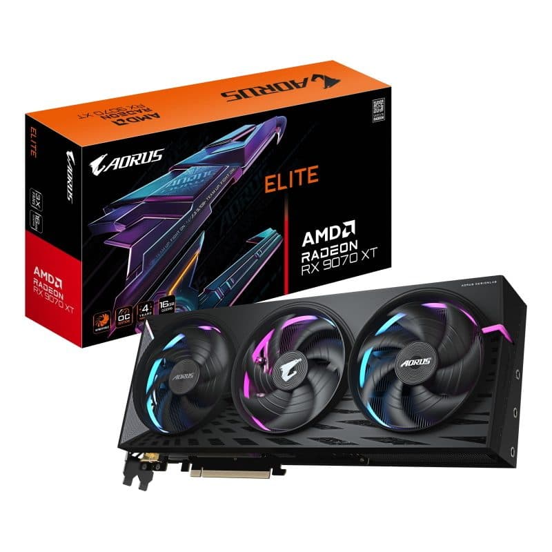 Scheda grafica Radeon RX 9070 XT 16 GB GDDR6 256 bit PCIe 5.0 - Gigabyte AORUS Radeon RX 9070 XT Elite 16G