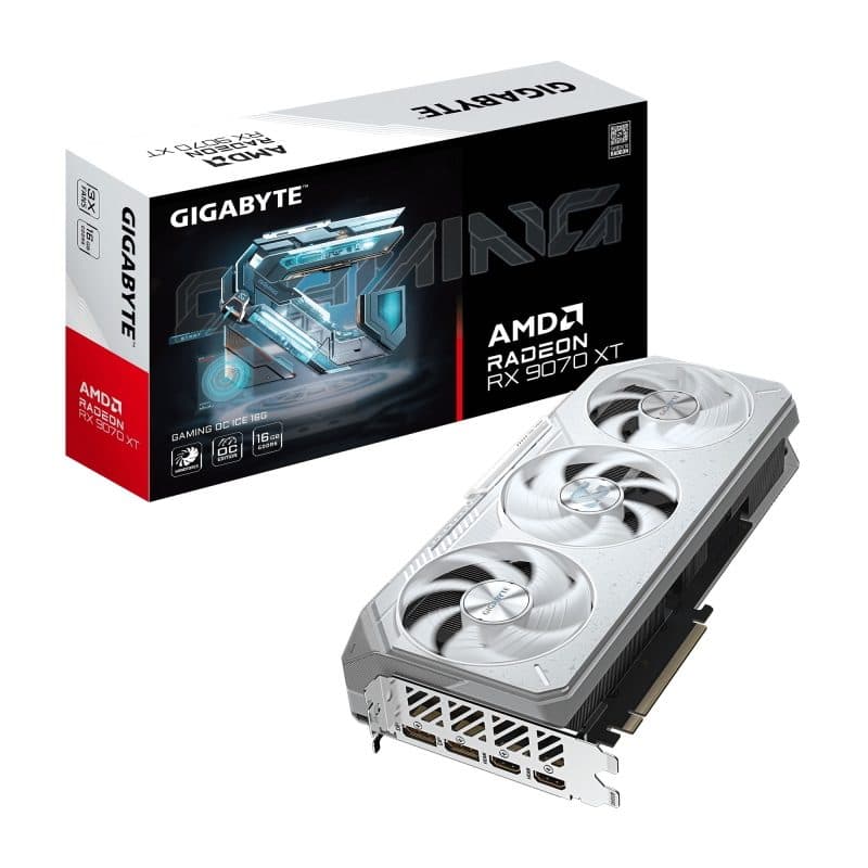 Scheda video AMD Radeon RX 9070 XT 16 GB GDDR6 - Gigabyte Gaming OC Ice 16G