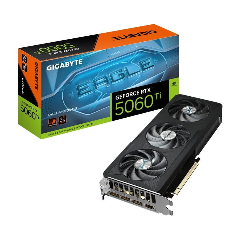 Scheda video GeForce RTX 5060 Ti 16GB GDDR7 128 bit PCIe 5.0 2617 MHz 3 DisplayPort - Gigabyte Eagle Max OC 16G