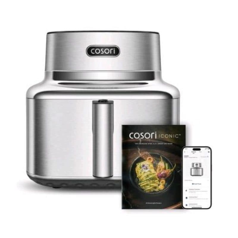 Friggitrice ad aria 6.2 L 1725 W 6 funzioni in 1, display LED touch, inox - Cosori SE601S