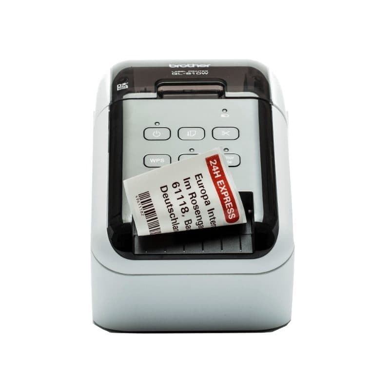 Stampante per etichette termica diretta a colori 300 x 600 dpi 176 mm/s con e senza cavo, Wi-Fi - Brother QL-810W