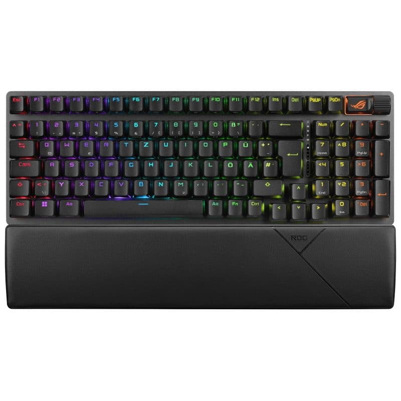 Asus rog strix scope ii 96 wireless tastiera usb + rf wireless + bluetooth qwertz tedesco nero