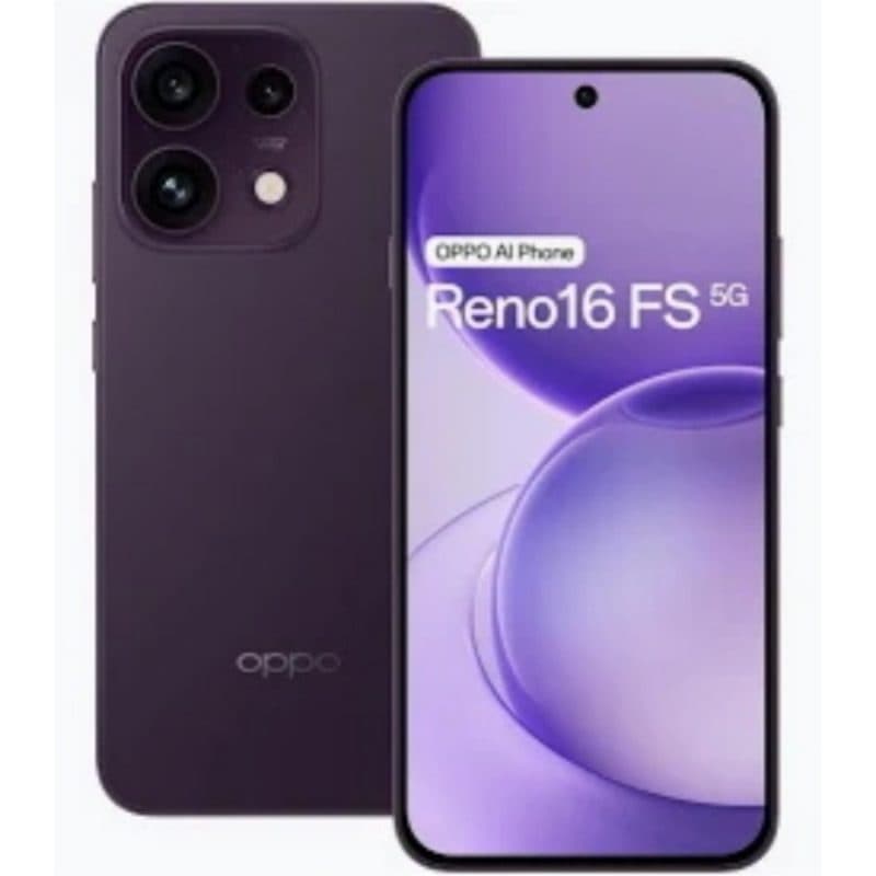 Smartphone 5G dual SIM 6.57 pollici octa core 8GB RAM 512GB Vodafone Italia nero viola - Oppo Reno 16 FS