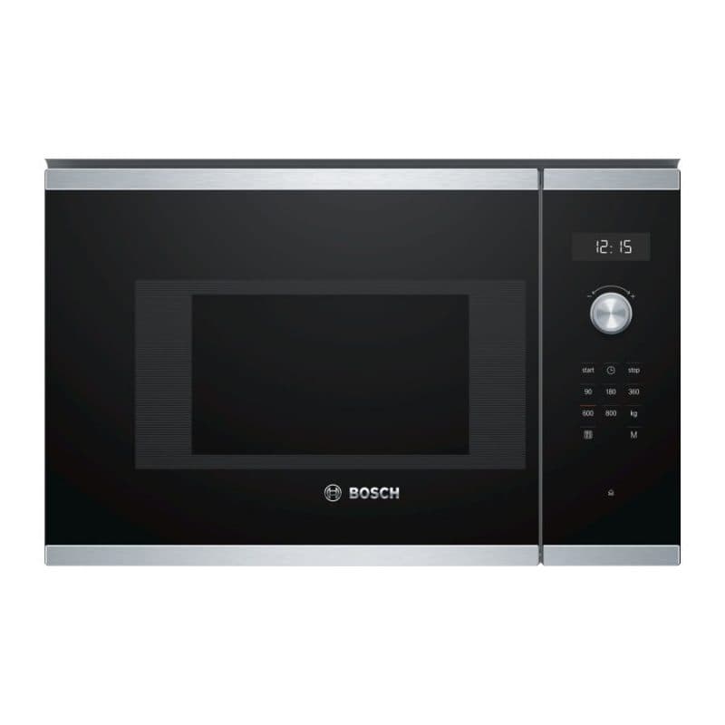 Forno a microonde da incasso solo microonde 20 L 800 W nero, acciaio inossidabile - Bosch Serie 6 BFL524MS0