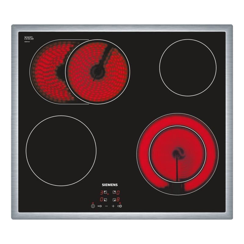 Siemens et645hn17e piano cottura nero da incasso ceramica 4 fornello(i)