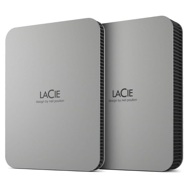 Lacie mobile drive (2022) disco rigido esterno 5 tb argento