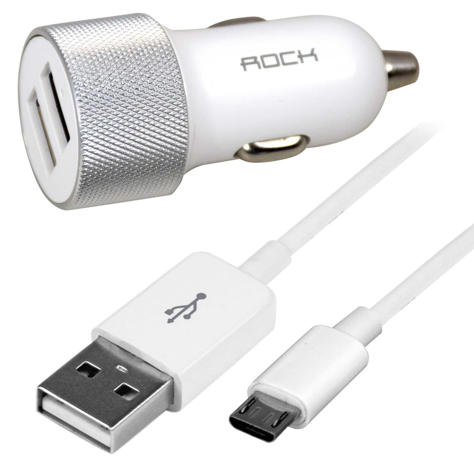 Caricatore da auto con cavo micro USB - Rock H3 S07MIC