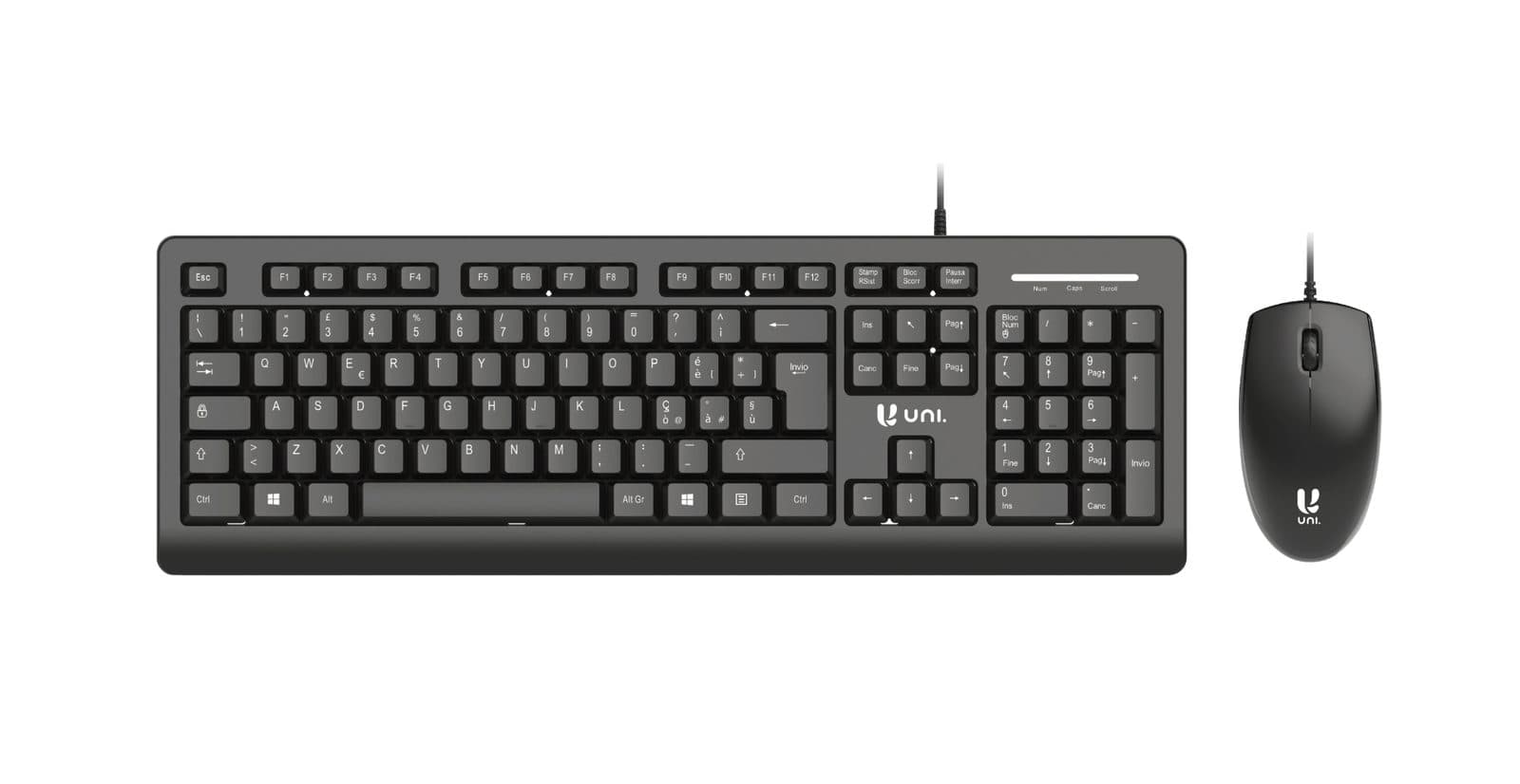 Tastiera e mouse per PC - Unico KB 1142